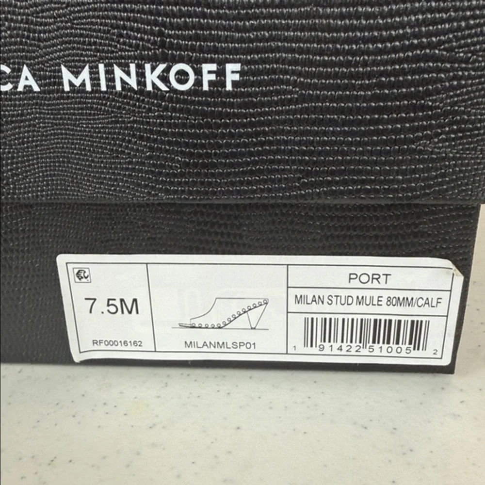 Rebecca Minkoff Milan Studded Mule Color Port/ Burgundy Sz‎ 7.5